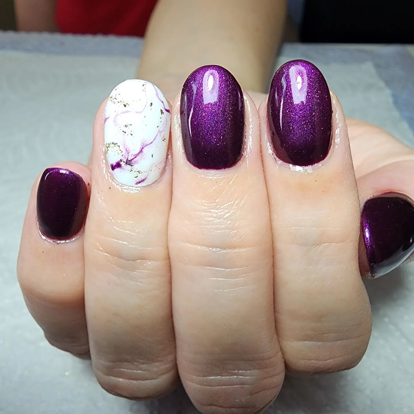 purple marble nail art designs