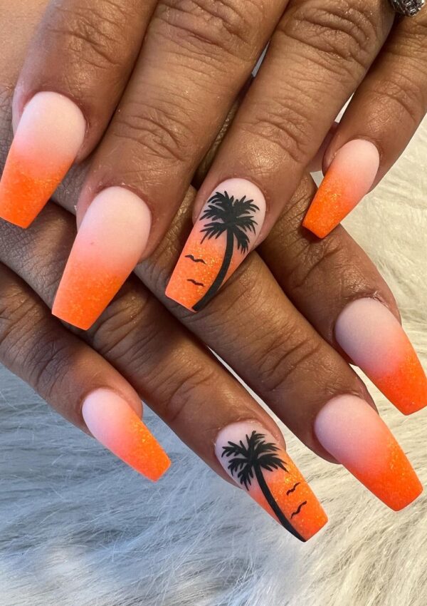 palm tree nails