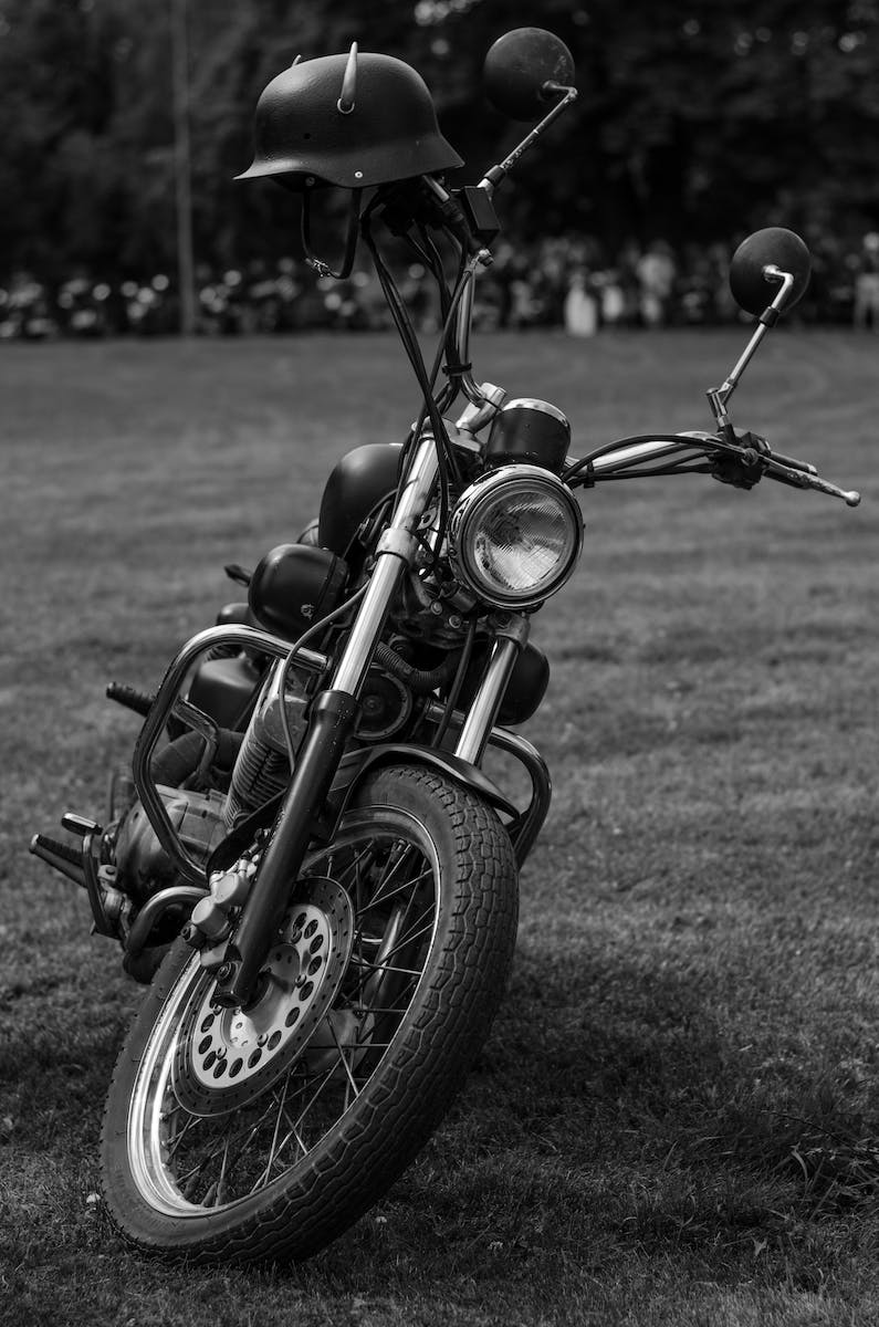 Motorcycle on Grass Field