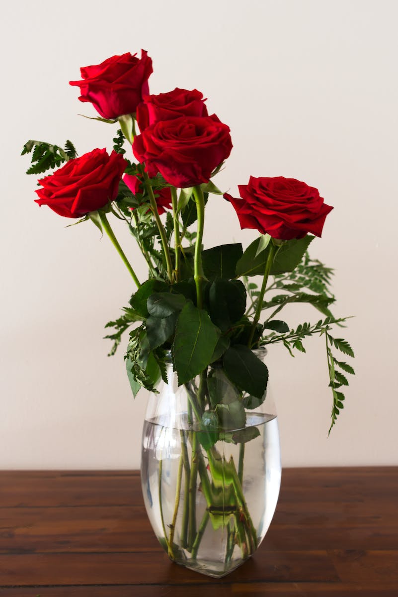 Photo of Roses On Flower Vase