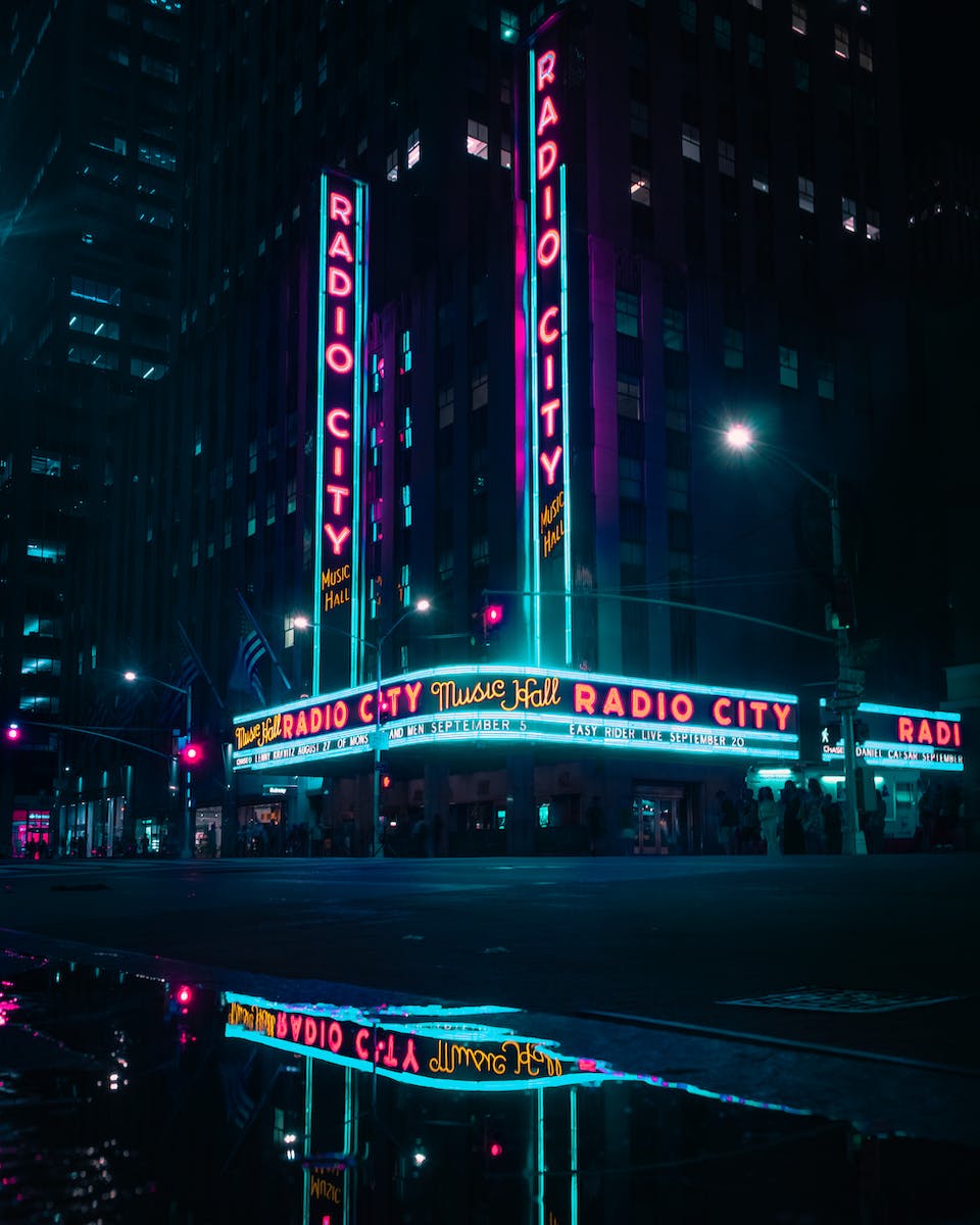 Radio City Music Hall during Night Time