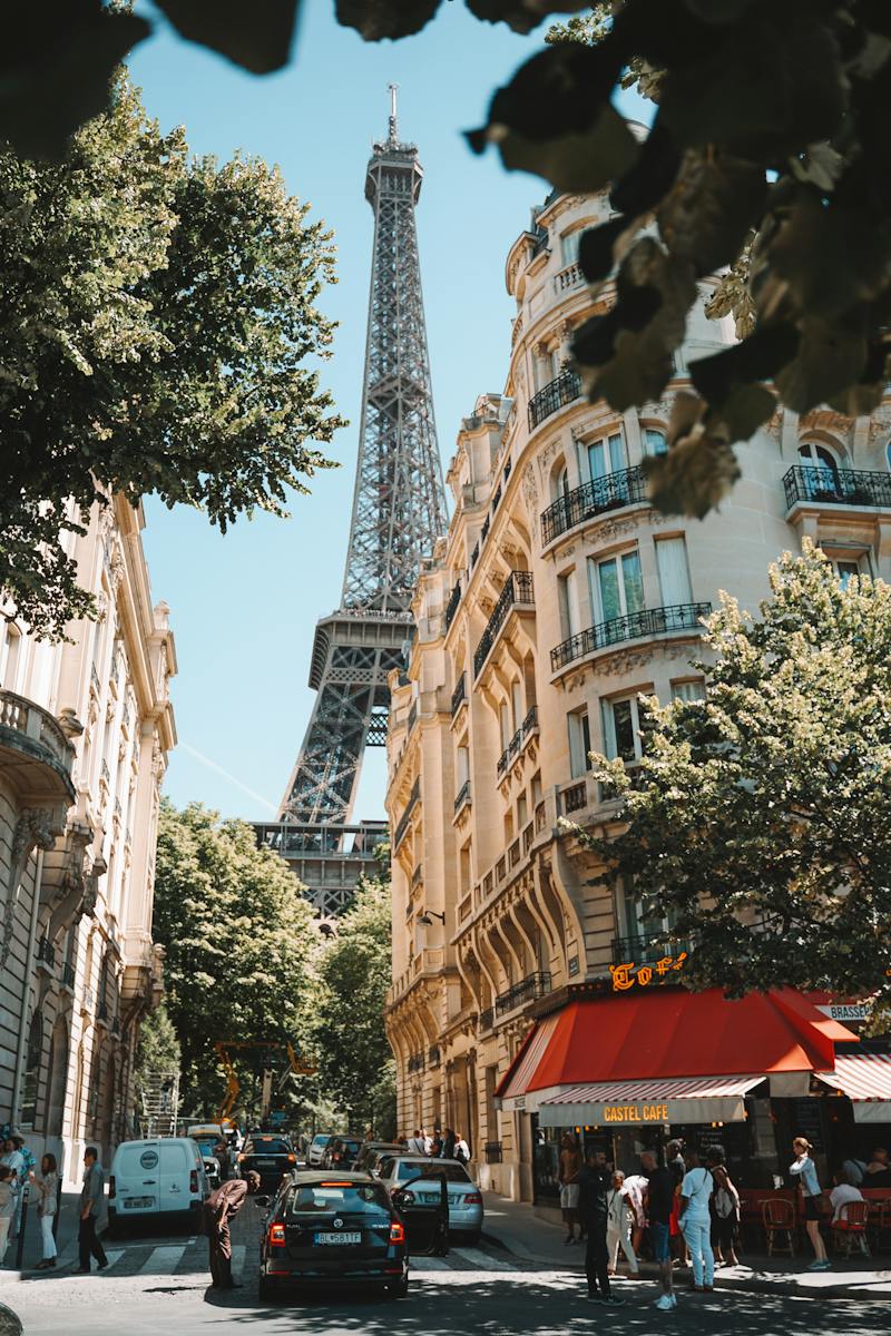 Photograph of a Buildings Near the Eiffel Tower