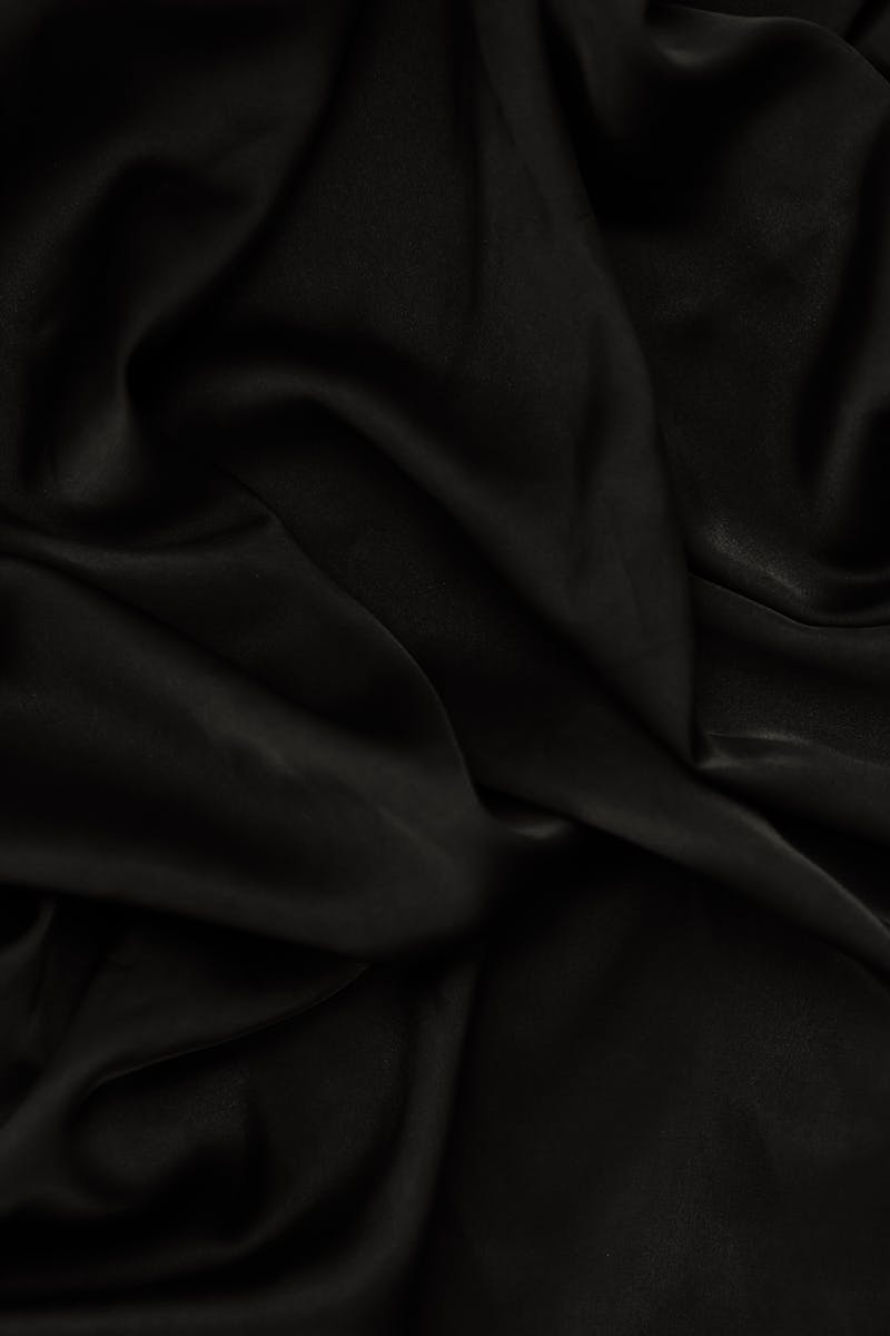 Rippled Black Fabric