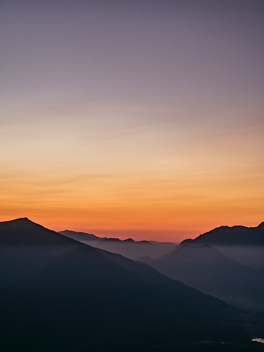 aerial view of sunset