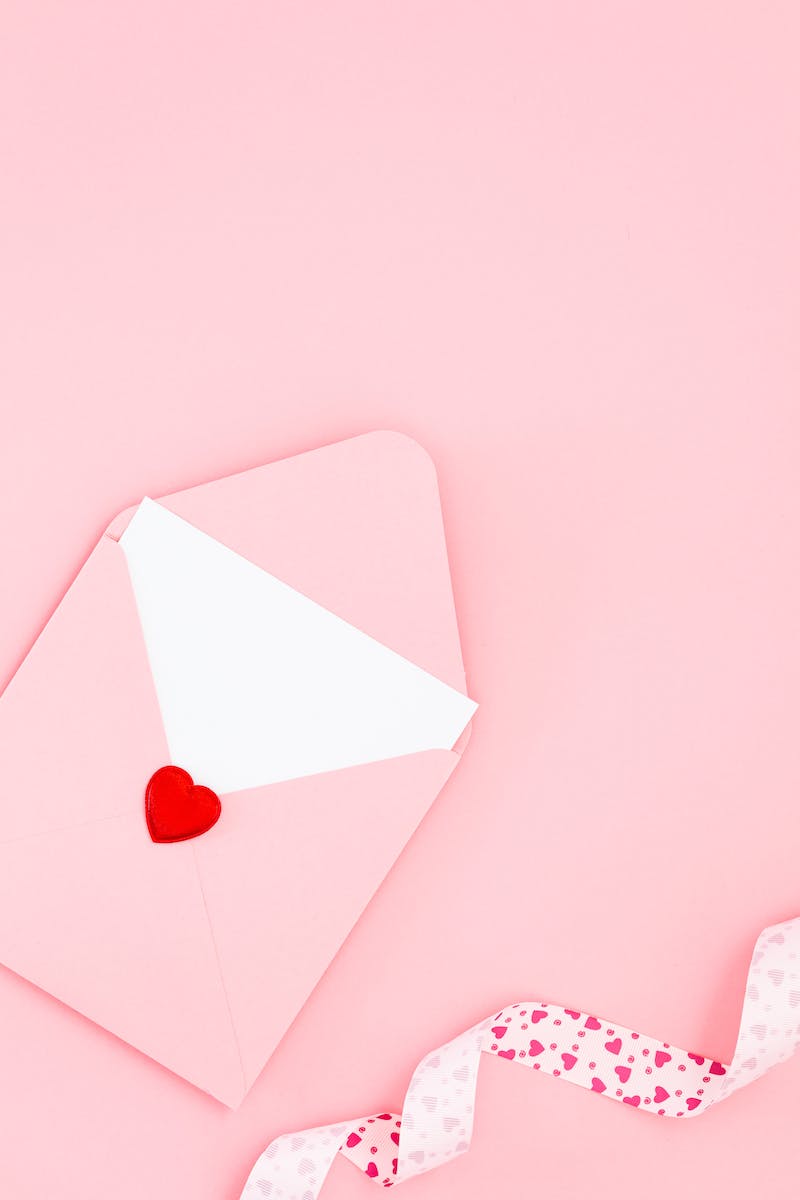 Pink Envelope with Heart 