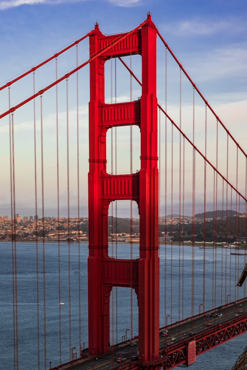 Golden Gate bridge under blue and white sky at daytime