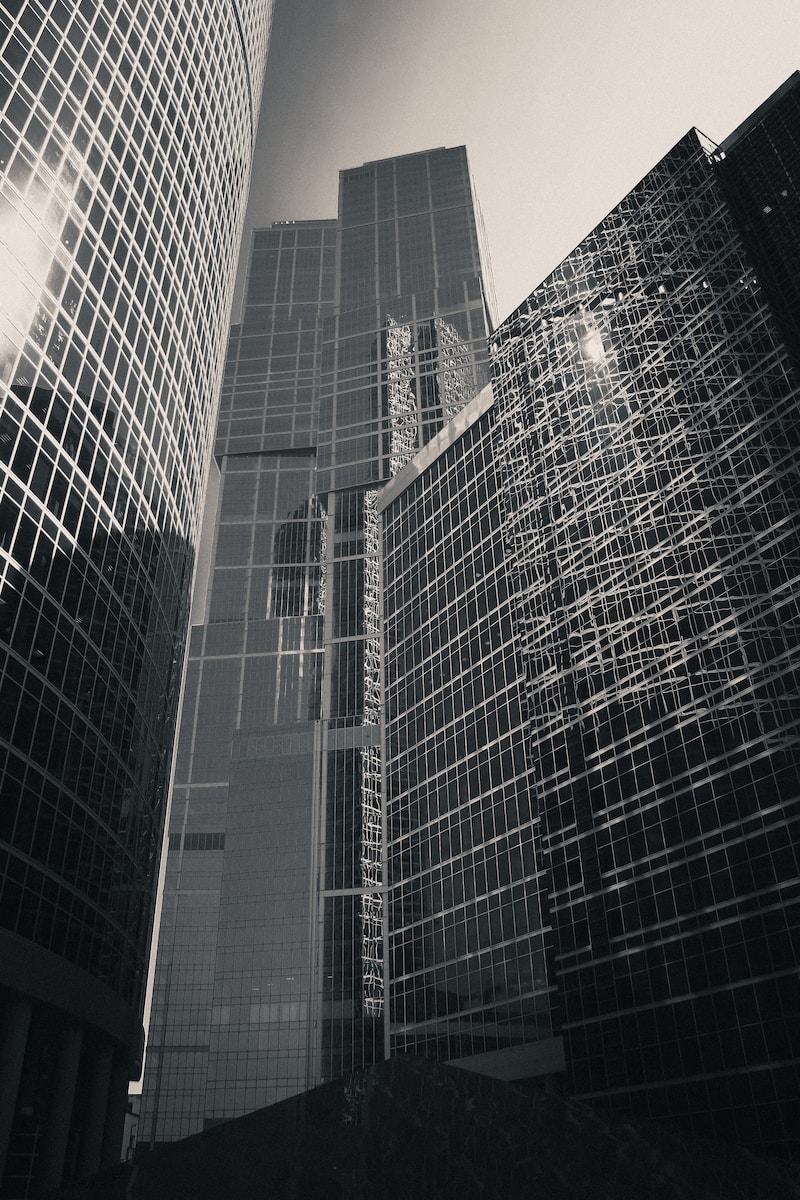 a few skyscrapers in a city