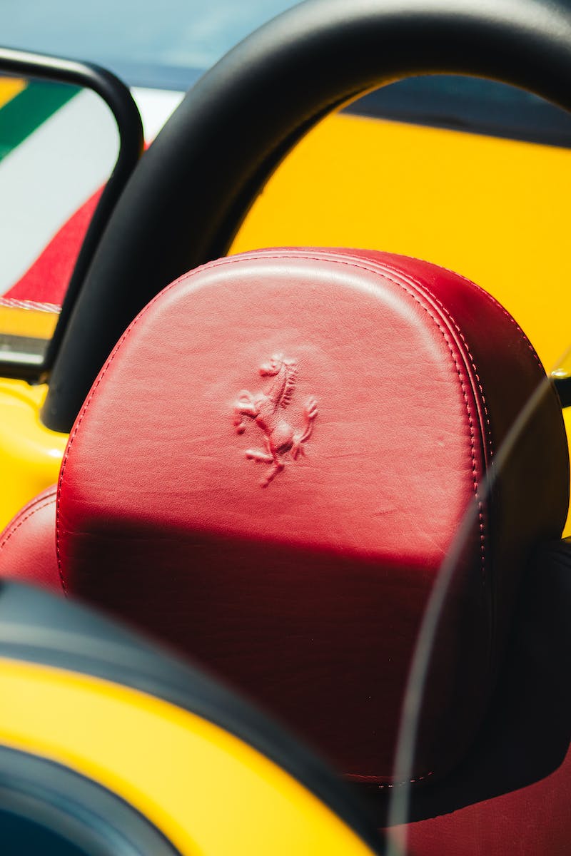 Ferrari Sign on Steering Wheel