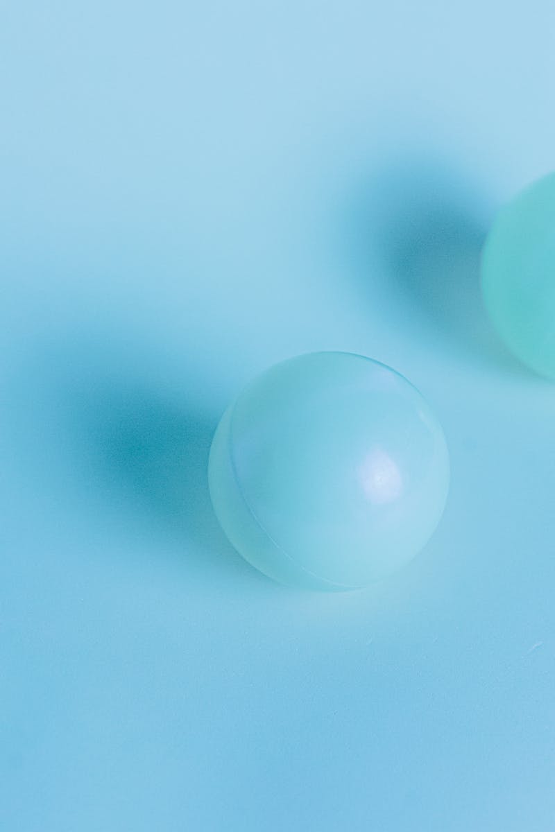 Close-Up Photo of a Blue Ball