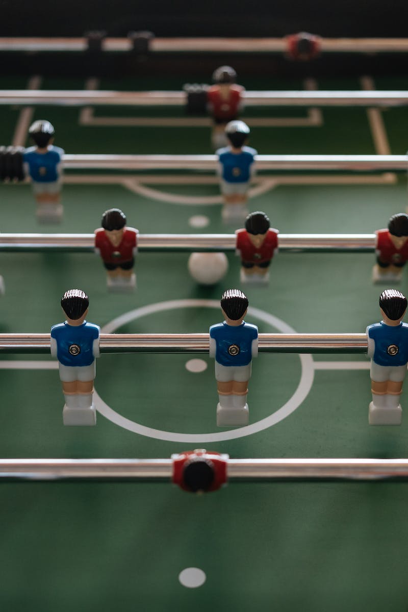 Close-up Photo of a Foosball Table