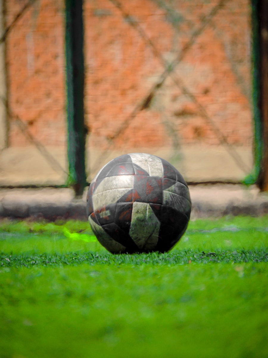 black and white soccer ball on green grass field